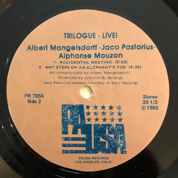 Trilogue – Live At The Berlin Jazz Days LP vinyl record, image 4 of 4