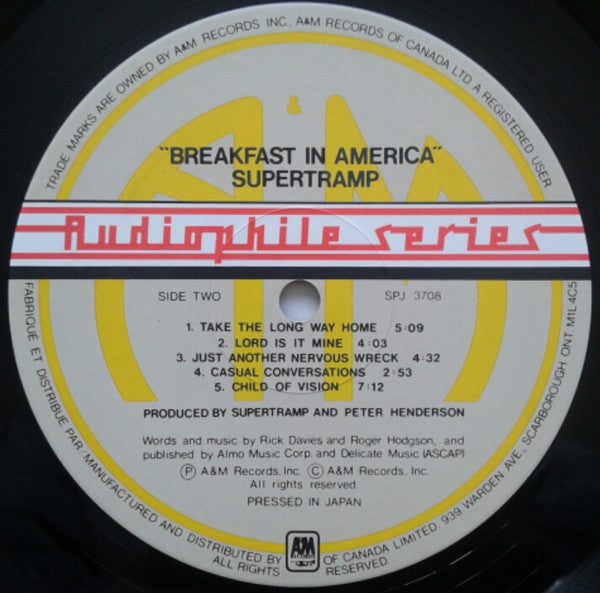Supertramp – Breakfast In America LP vinyl record, image 4 of 4