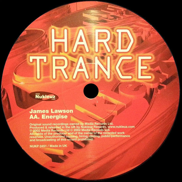 Mark Richardson, James Lawson – Hard Trance EP Volume 1 Limited Edition Sampler 12" vinyl record, image 4 of 4