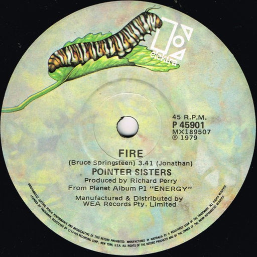 Pointer Sisters – Fire 7" vinyl record, image 1 of 2