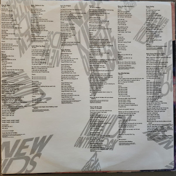 New Kids On The Block – Step By Step LP vinyl record, image 6 of 6