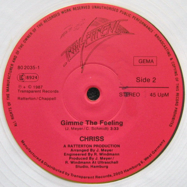 Chriss – With A Boy Like You 12" vinyl record, image 4 of 6