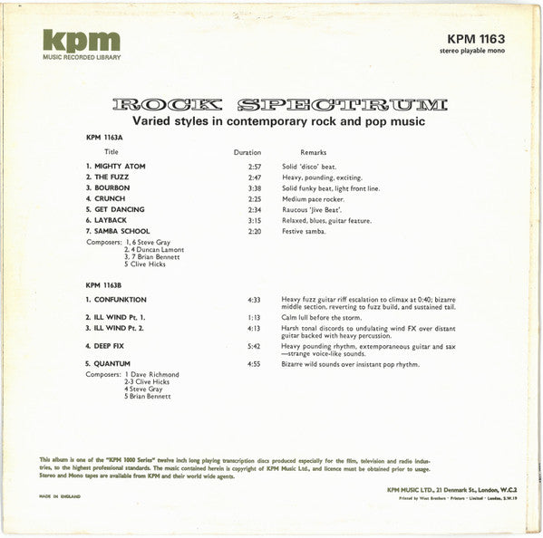 Various – Rock Spectrum LP vinyl record, image 2 of 4
