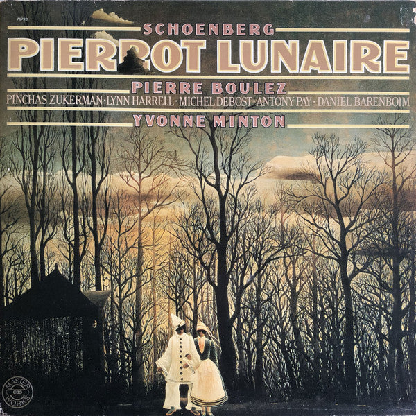 Arnold Schoenberg, Pierre Boulez, Pinchas Zukerman, Lynn Harrell, Michel Debost, Antony Pay, Daniel Barenboim, Yvonne Minton – Pierrot Lunaire LP vinyl record, image 1 of 6
