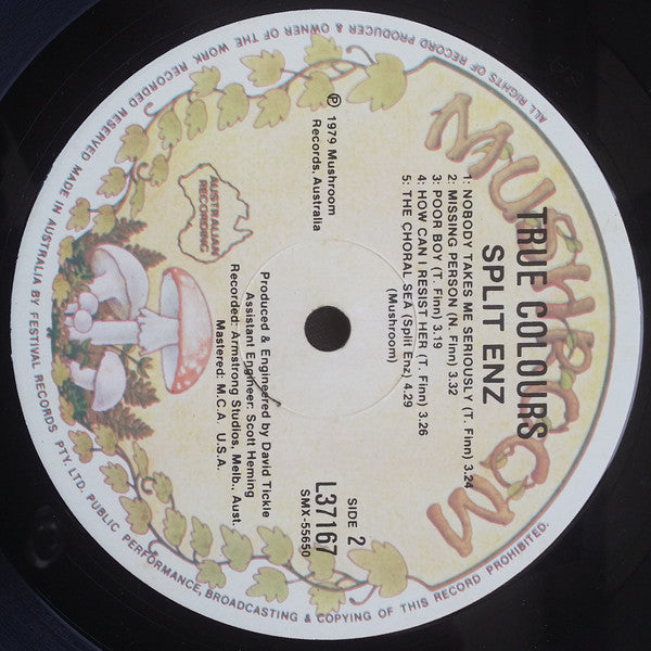 Split Enz – True Colours LP vinyl record, image 4 of 4