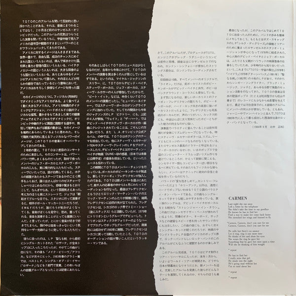 Toto – Isolation LP vinyl record, image 6 of 10