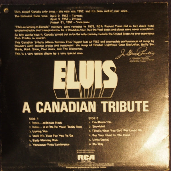 Elvis Presley – A Canadian Tribute LP vinyl record, image 2 of 6