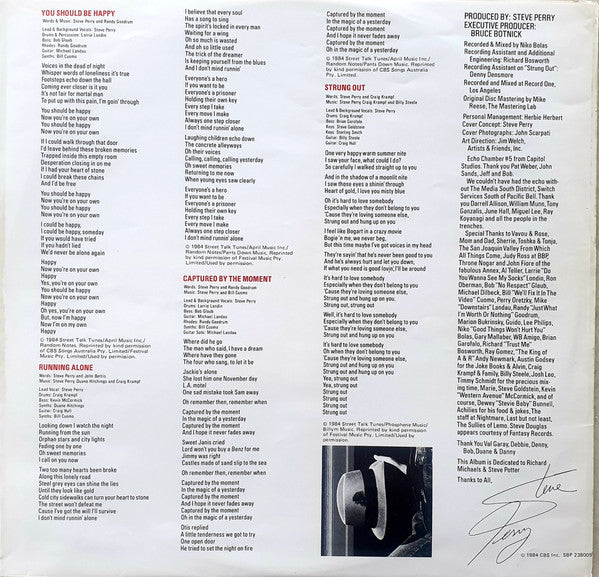 Steve Perry – Street Talk LP vinyl record, image 6 of 6