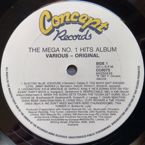Various – Mega No 1 Hits Album LP vinyl record, image 3 of 4