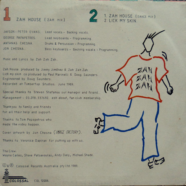 Zah Zah Zah – Zah House 12" vinyl record, image 2 of 2
