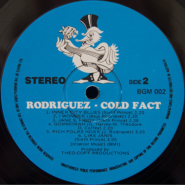 Sixto Rodriguez – Cold Fact LP vinyl record, image 4 of 6