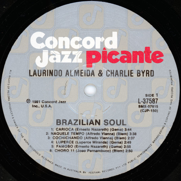 Laurindo Almeida, Charlie Byrd – Brazilian Soul LP vinyl record, image 3 of 4