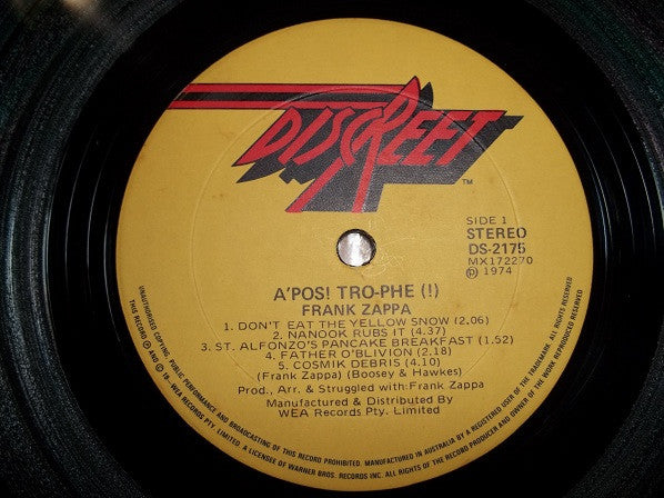 Frank Zappa – Apostrophe (') LP vinyl record, image 3 of 4