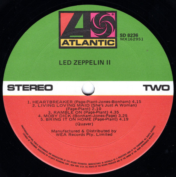 Led Zeppelin – Led Zeppelin II LP vinyl record, image 5 of 5