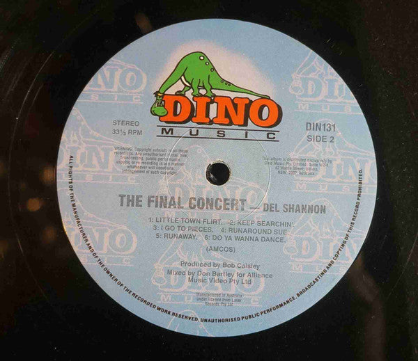 Del Shannon – The Final Concert LP vinyl record, image 4 of 4