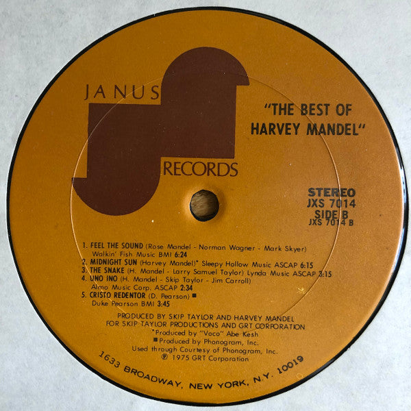 Harvey Mandel – The Best Of Harvey Mandel LP vinyl record, image 4 of 4