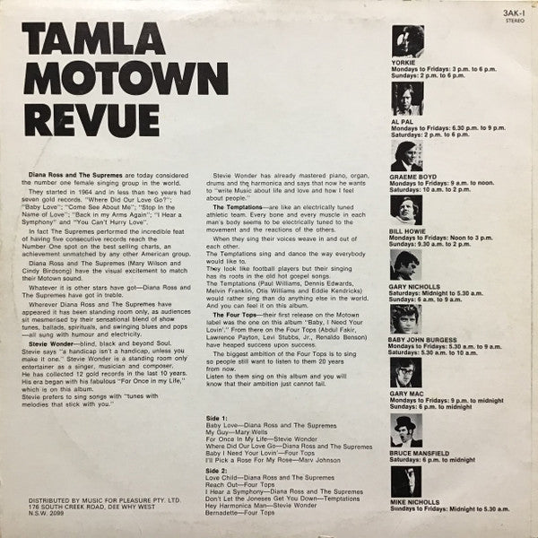 Various – Tamla Motown Revue LP vinyl record, image 2 of 4