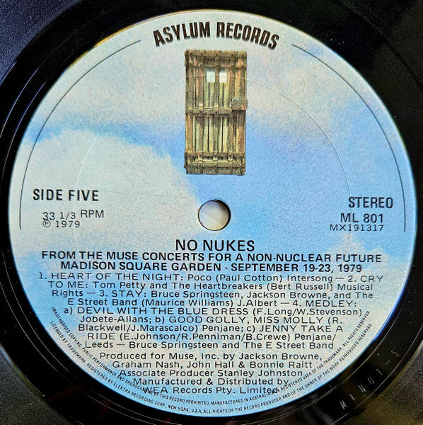 Various – No Nukes - From The Muse Concerts For A Non-Nuclear Future (3xLP) LP vinyl record, image 9 of 10