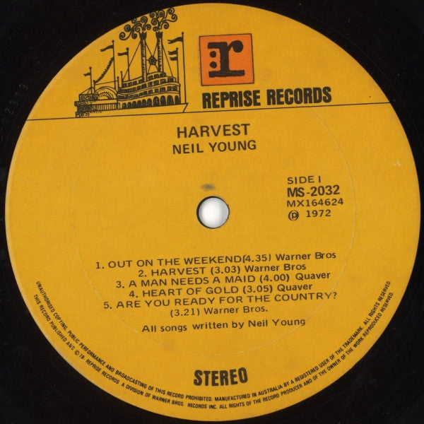 Neil Young – Harvest LP vinyl record, image 4 of 7