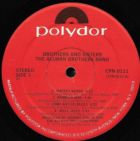 The Allman Brothers Band – Brothers And Sisters LP vinyl record, image 3 of 4