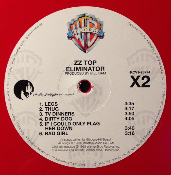 ZZ Top – Eliminator LP vinyl record, image 6 of 6