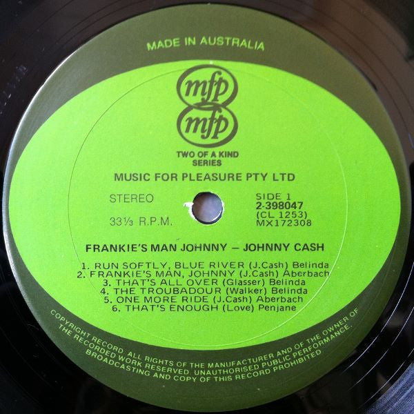 Johnny Cash – Frankie's Man Johnny (2xLP) LP vinyl record, image 3 of 6