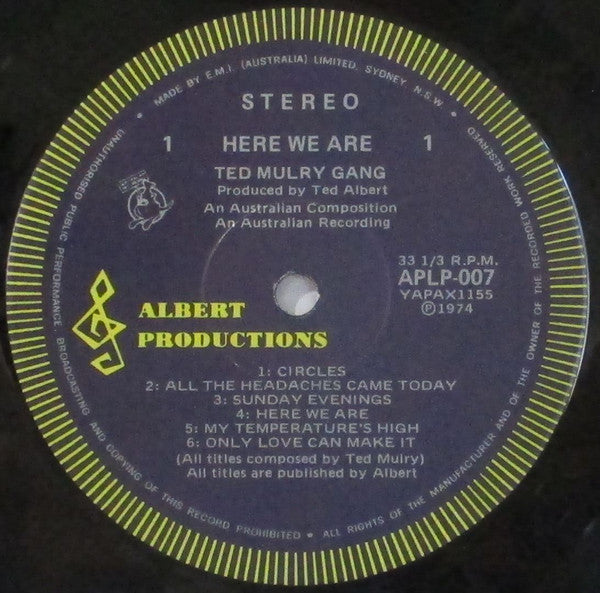 Ted Mulry Gang – Here We Are LP vinyl record, image 3 of 9