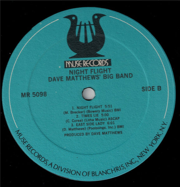 Dave Matthews' Big Band – Night Flight LP vinyl record, image 4 of 4