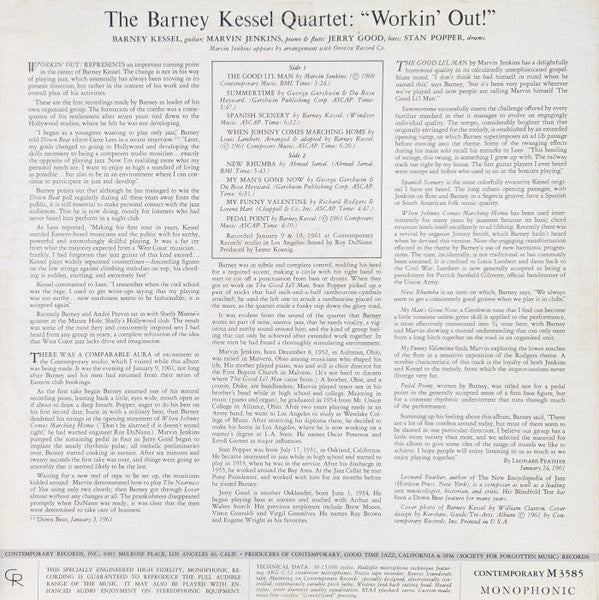 The Barney Kessel Quartet – Workin' Out LP vinyl record, image 2 of 3