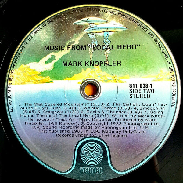 Mark Knopfler – Local Hero LP vinyl record, image 4 of 4