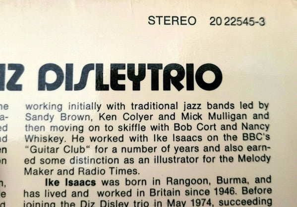 Stéphane Grappelli, Diz Disley Trio – Violinspiration LP vinyl record, image 5 of 5