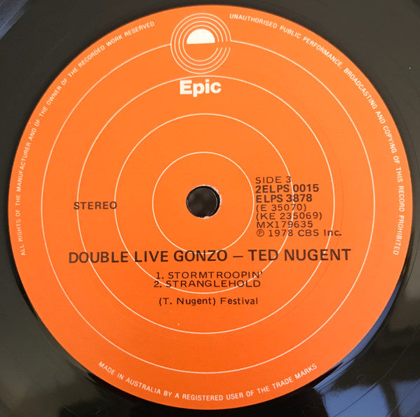 Ted Nugent – Double Live Gonzo! (2xLP) LP vinyl record, image 7 of 8