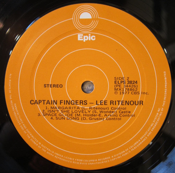 Lee Ritenour – Captain Fingers LP vinyl record, image 4 of 4