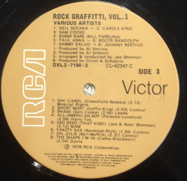 Various – Rock Graffiti 32 Oldies Volume One (2xLP) LP vinyl record, image 7 of 8