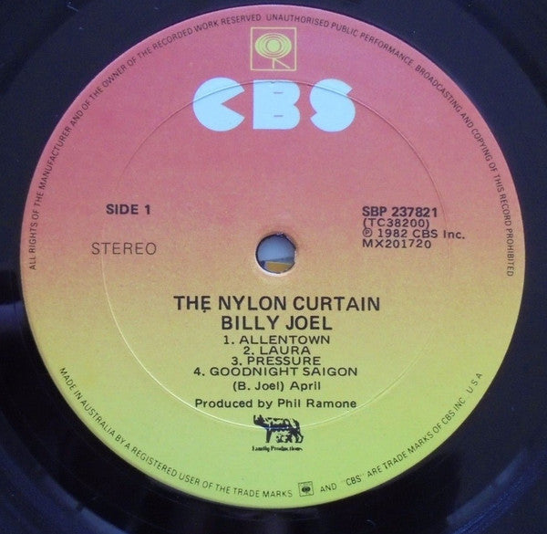 Billy Joel – The Nylon Curtain LP vinyl record, image 5 of 6