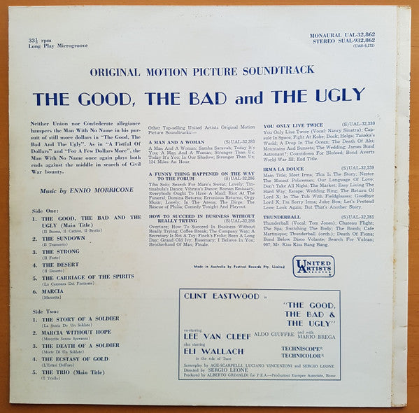 Ennio Morricone – The Good, The Bad And The Ugly - Original Motion Picture Soundtrack LP vinyl record, image 2 of 5