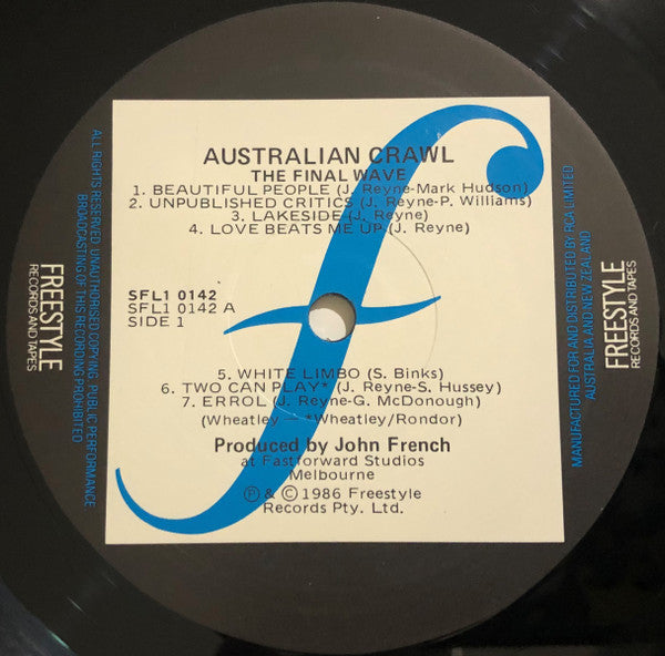 Australian Crawl – The Final Wave LP vinyl record, image 4 of 7