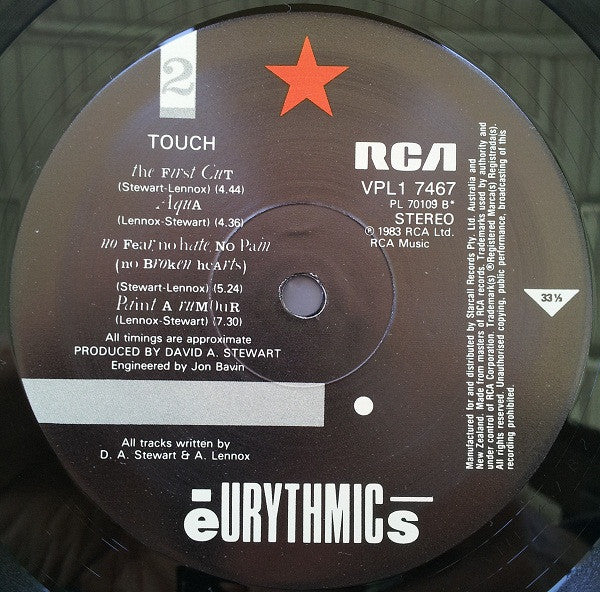 Eurythmics – Touch LP vinyl record, image 6 of 6