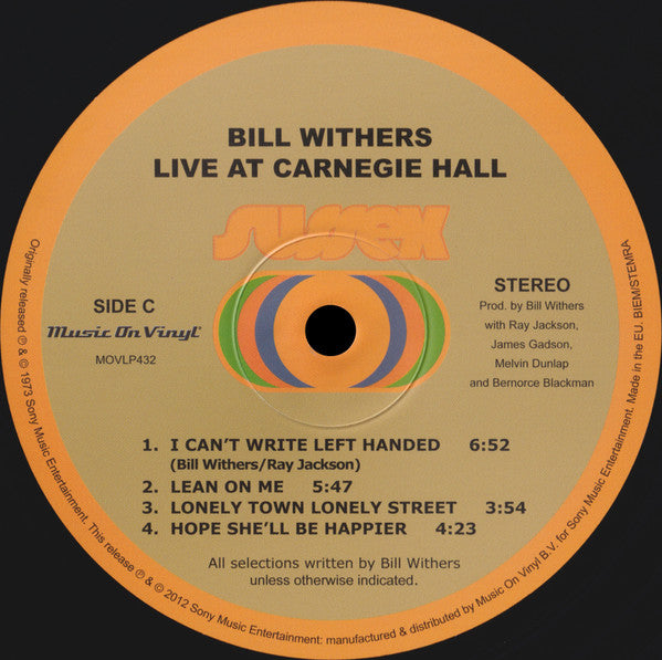 Bill Withers – Bill Withers Live At Carnegie Hall (2xLP) LP vinyl record, image 7 of 8