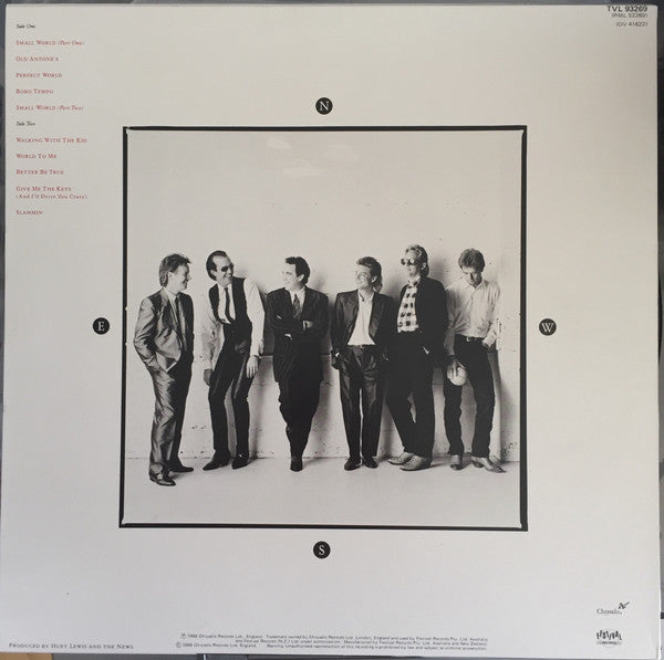 Huey Lewis & The News – Small World LP vinyl record, image 2 of 7
