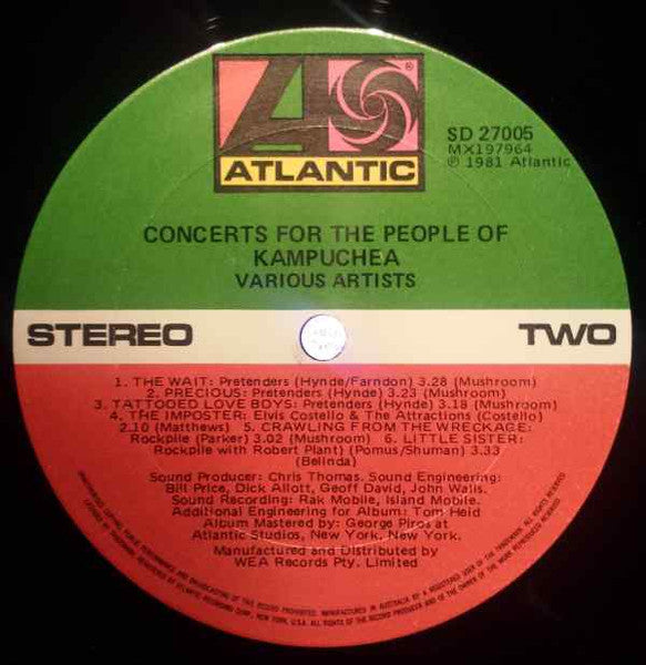 Various – Concerts For The People Of Kampuchea (2xLP) LP vinyl record, image 5 of 7