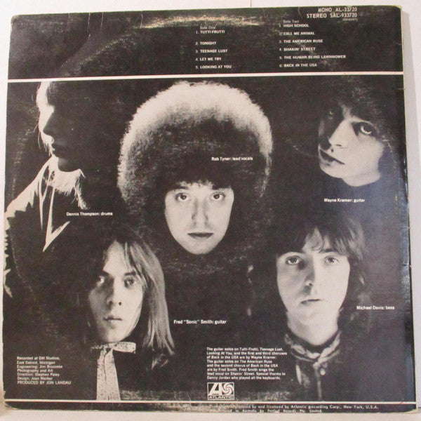 MC5 – Back In The USA LP vinyl record, image 2 of 4