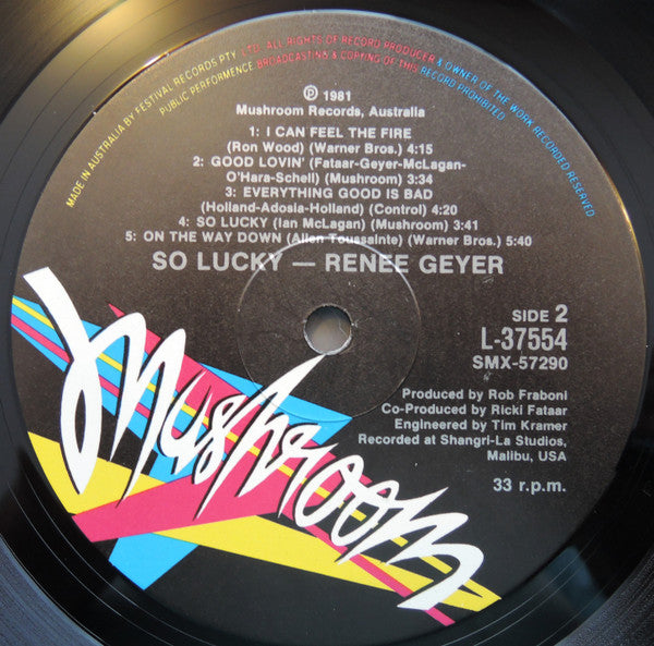 Renee Geyer – So Lucky LP vinyl record, image 4 of 6