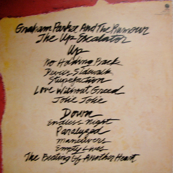 Graham Parker And The Rumour – The Up Escalator LP vinyl record, image 2 of 6