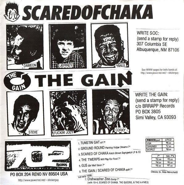 The Gain, Scared Of Chaka – The Gain / Scared Of Chaka 7" vinyl record, image 7 of 10