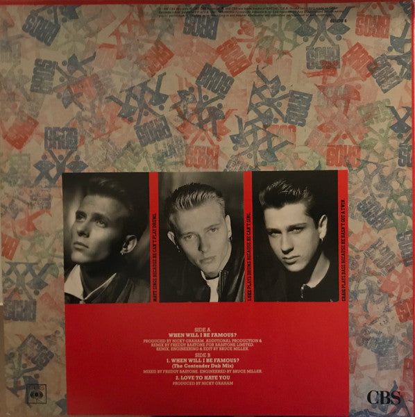 Bros – When Will I Be Famous? 12" vinyl record, image 2 of 4