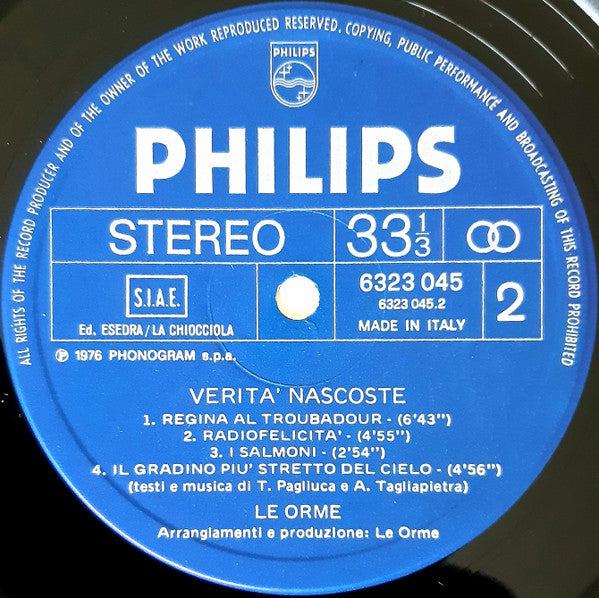 Le Orme – Verità Nascoste LP vinyl record, image 6 of 7