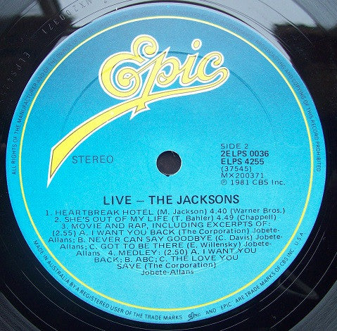 The Jacksons – Live (2xLP) LP vinyl record, image 6 of 8