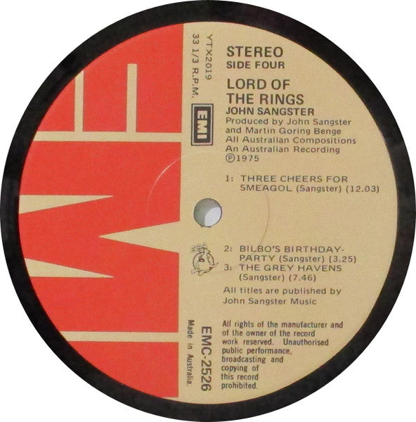 John Sangster – Lord Of The Rings (2xLP) LP vinyl record, image 8 of 8