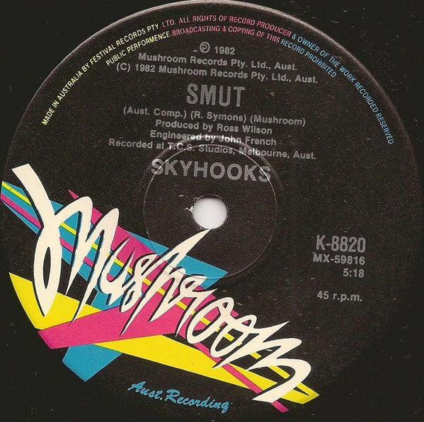 Skyhooks – Hooked On Hooks 7" vinyl record, image 4 of 4